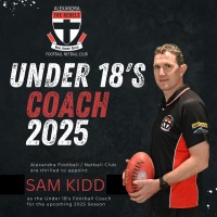 Under 18's Coach - Sam Kidd - 0400 886 413